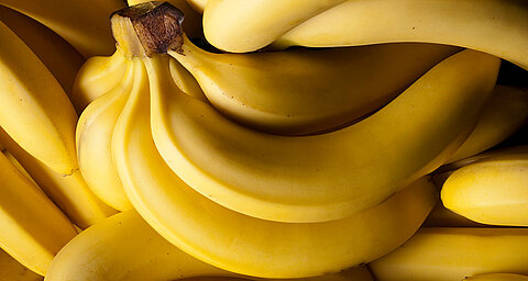 A close-up of ripe bananas.