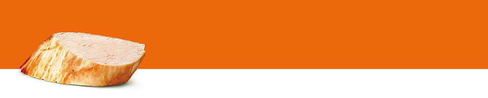 A cylindrical object with a textured surface and a pink interior is presented against a solid orange background.