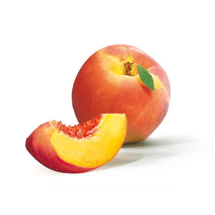 A whole peach and a slice of another one