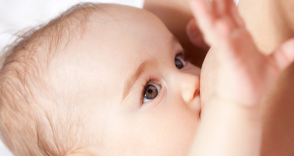 Baby nursing.